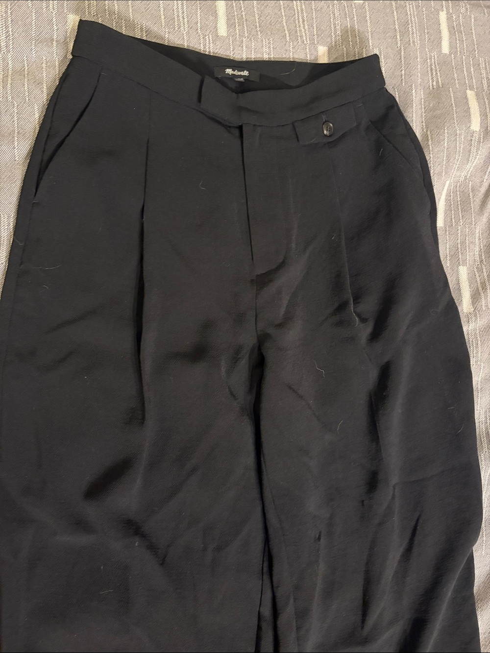 Madewell Black Wide-Leg Pants